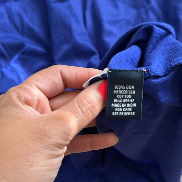 Horn Legend Mariner Blue Egyptian Giza Cotton Quiet Luxury Polo Mens XL Golf - Picture 6 of 7